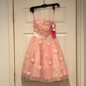 Betsey Johnson Blush Strapless Dress